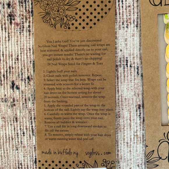 New So Gloss nail wraps pink, white, black set of 3 - Picture 2 of 2